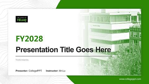 TéLUQ University Academic Presentation/Research Findings Report PPT Template