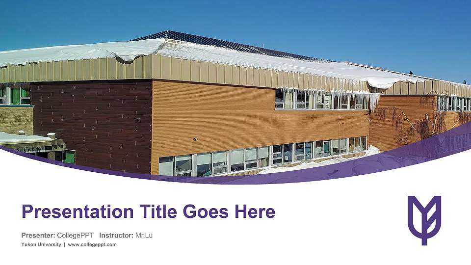 Yukon University Course/Courseware Creation PPT Template16:9 ratio PPT effect preview image