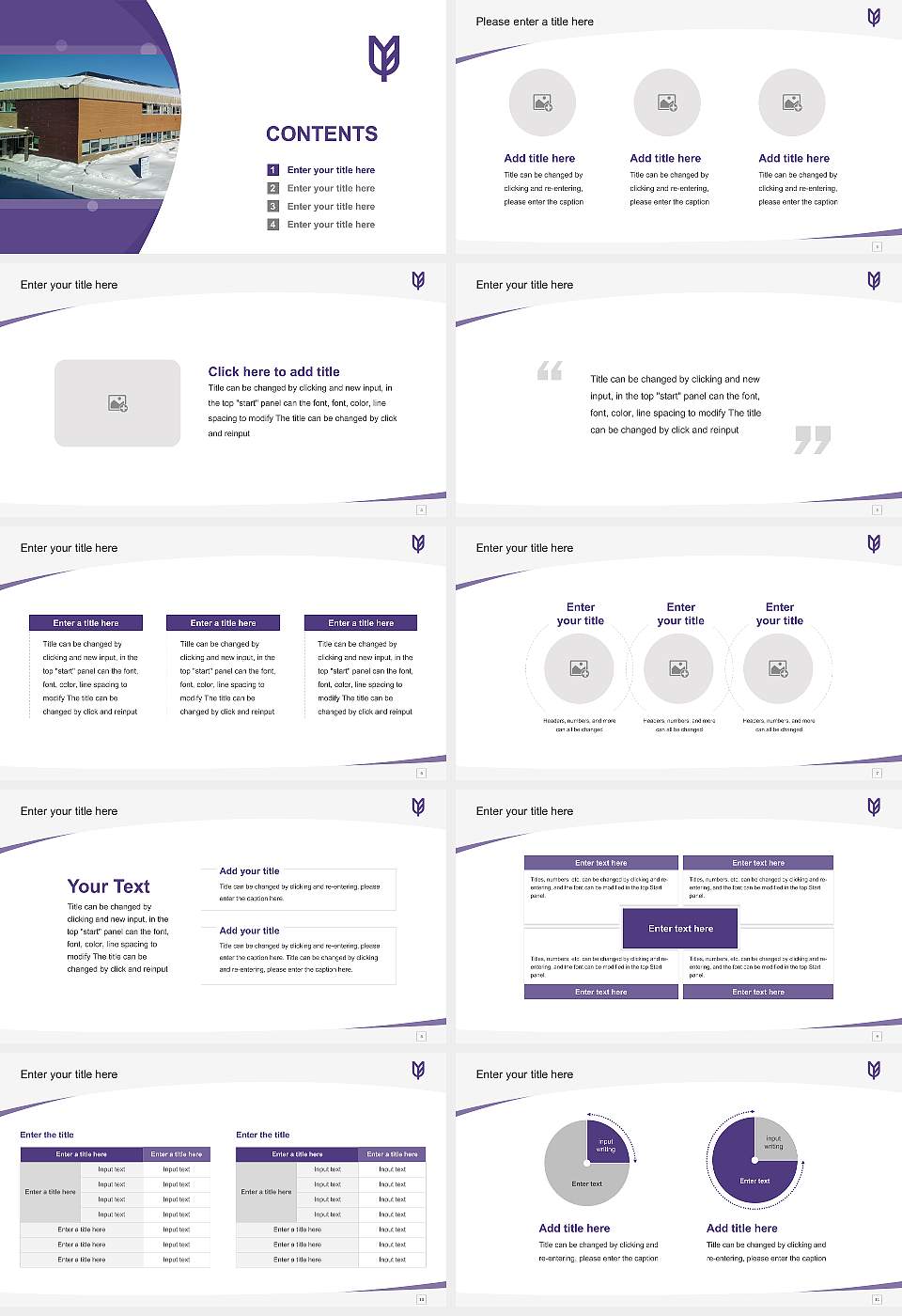 Yukon University Course/Courseware Creation PPT Template16:9 ratio PPT effect preview image2