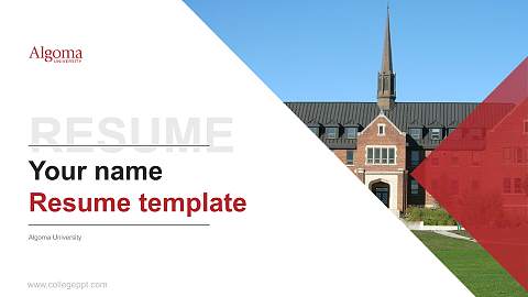 Algoma University Resume PPT Template