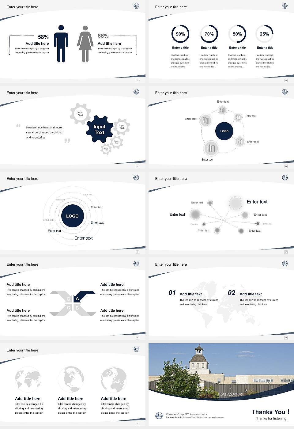 Providence University College and Theological Seminary Course/Courseware Creation PPT Template16:9 ratio PPT effect preview image4