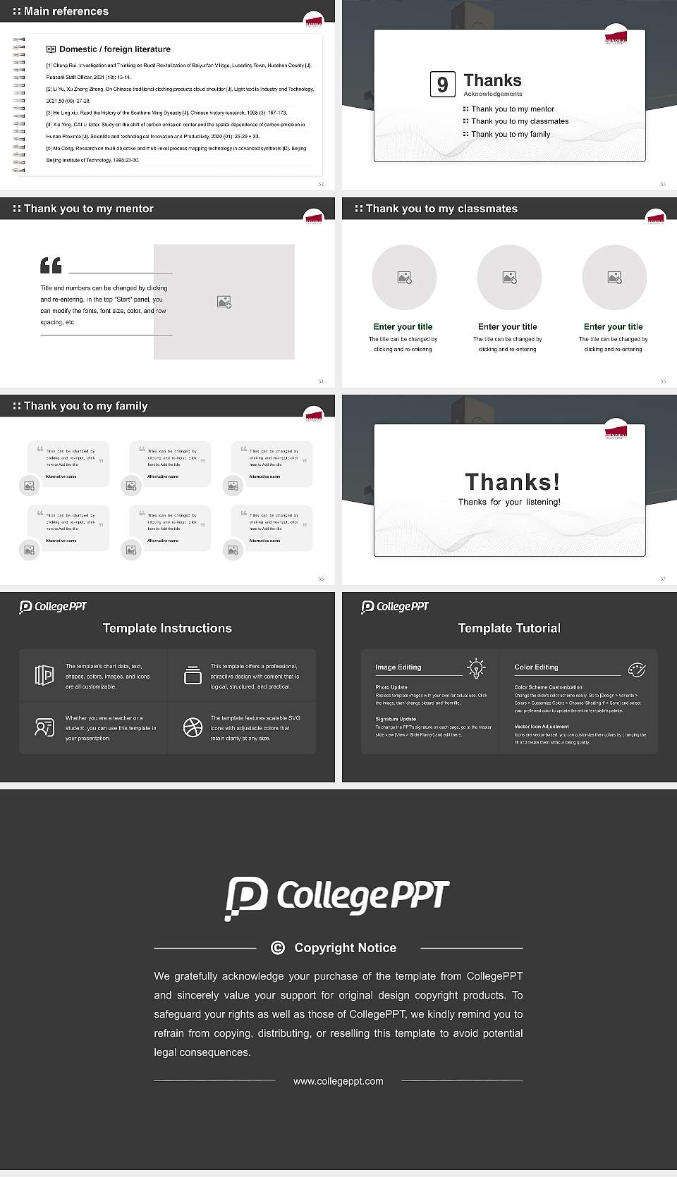 Memorial University of Newfoundland Graduation Thesis Defense PPT Template16:9 ratio PPT effect preview image7