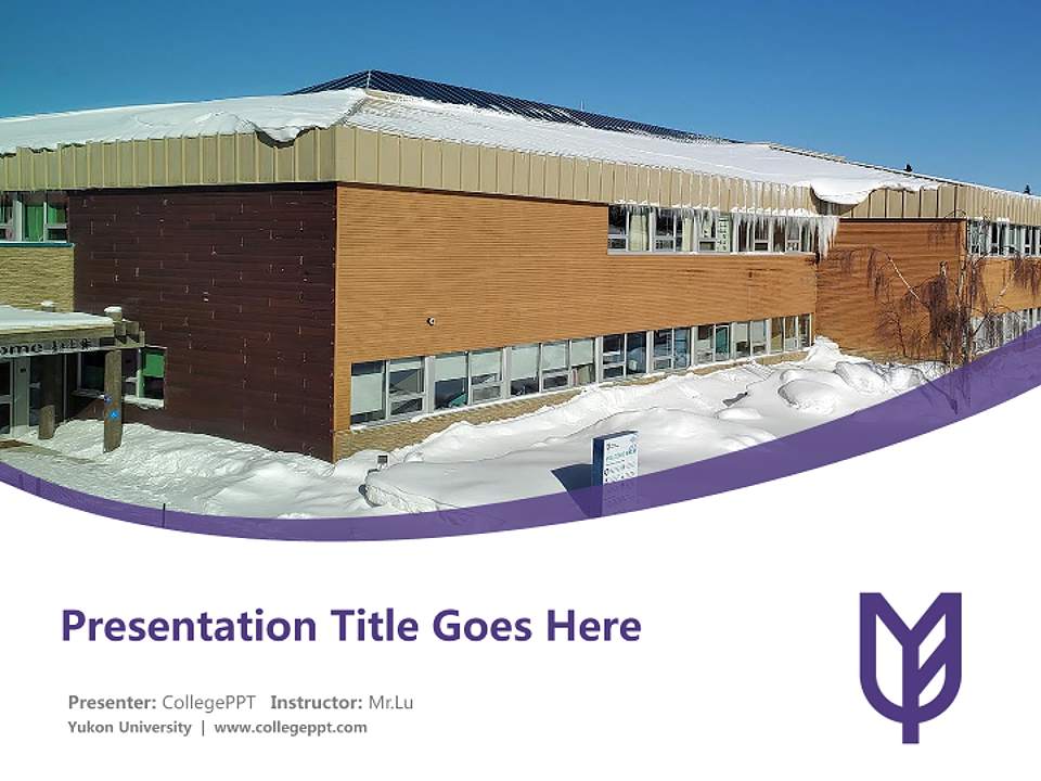 Yukon University Course/Courseware Creation PPT Template4:3 ratio PPT effect preview image5