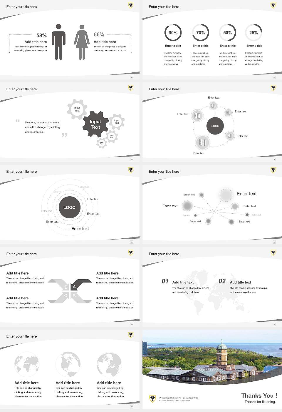Dalhousie University Course/Courseware Creation PPT Template16:9 ratio PPT effect preview image4