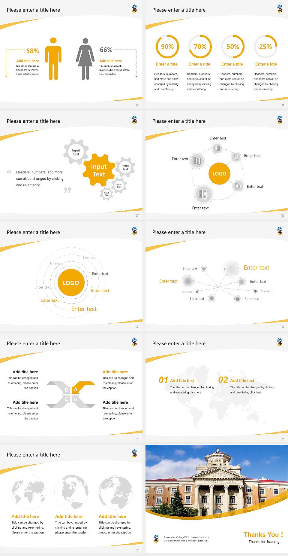University of Manitoba Course/Courseware Creation PPT Template4:3 ratio PPT effect preview image4
