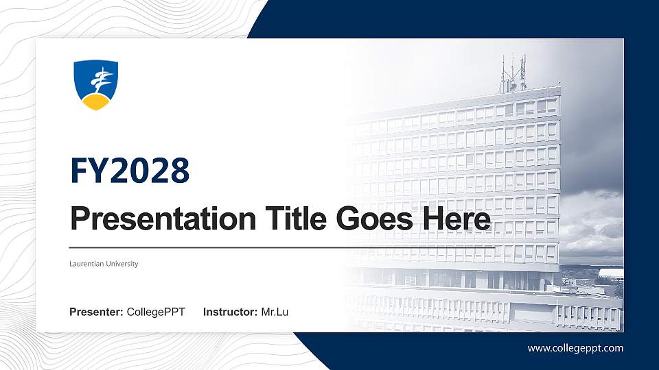 Laurentian University Academic Presentation/Research Findings Report PPT Template16:9 ratio PPT effect preview image