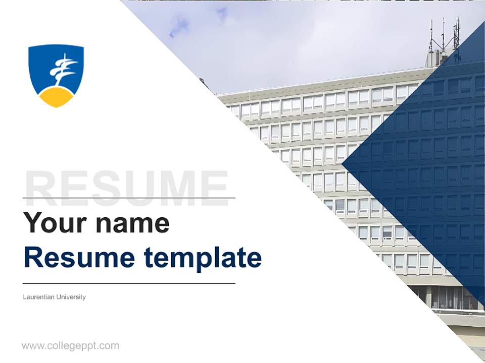 Laurentian University Resume PPT Template4:3 ratio PPT effect preview image5