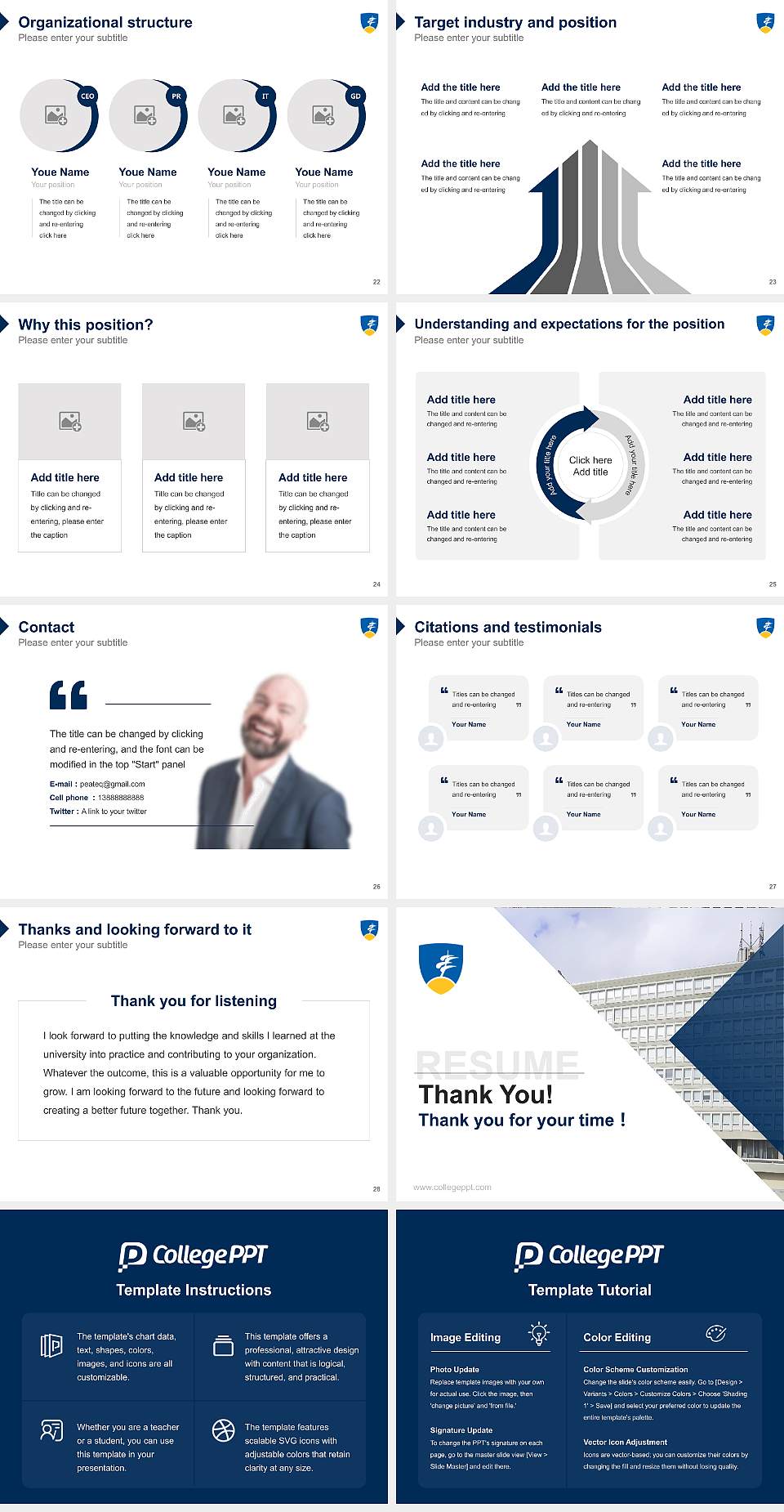 Laurentian University Resume PPT Template4:3 ratio PPT effect preview image4