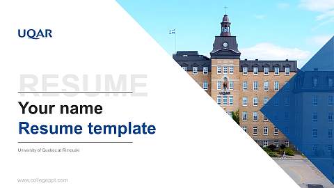 University of Quebec at Rimouski Resume PPT Template