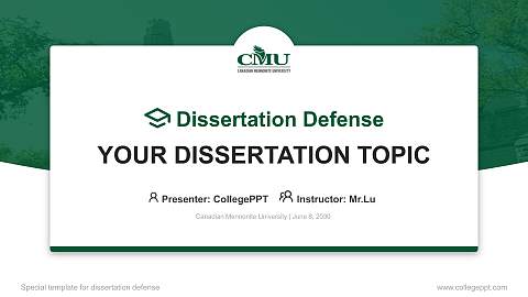 Canadian Mennonite University Graduation Thesis Defense PPT Template