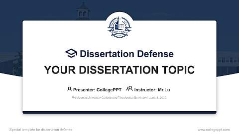Providence University College and Theological Seminary Graduation Thesis Defense PPT Template