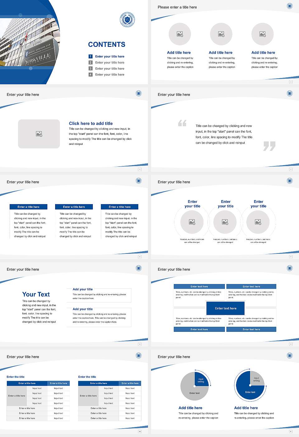 Yorkville University Course/Courseware Creation PPT Template16:9 ratio PPT effect preview image2