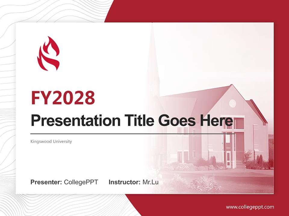 Kingswood University Academic Presentation/Research Findings Report PPT Template4:3 ratio PPT effect preview image5