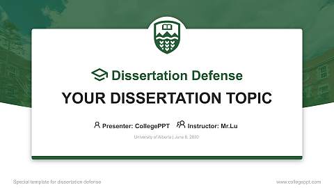 University of Alberta Graduation Thesis Defense PPT Template