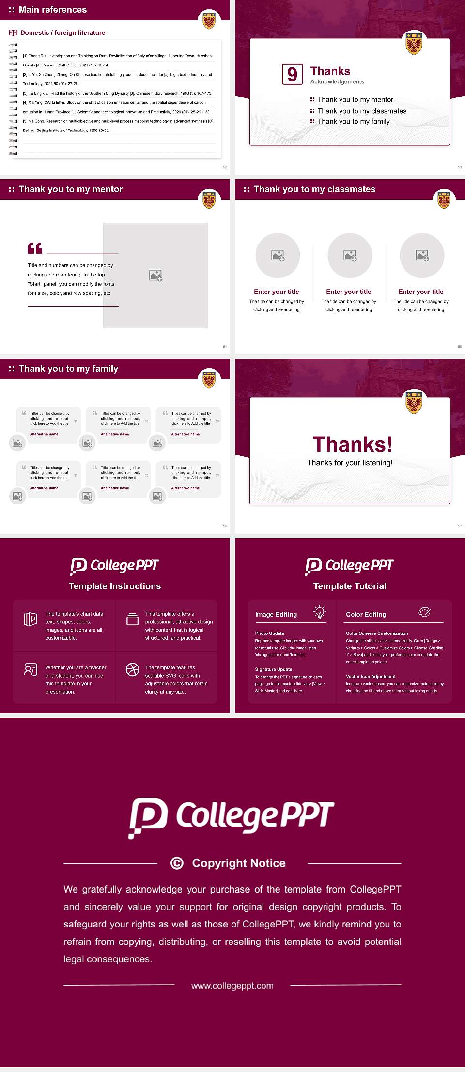 McMaster University Graduation Thesis Defense PPT Template4:3 ratio PPT effect preview image7