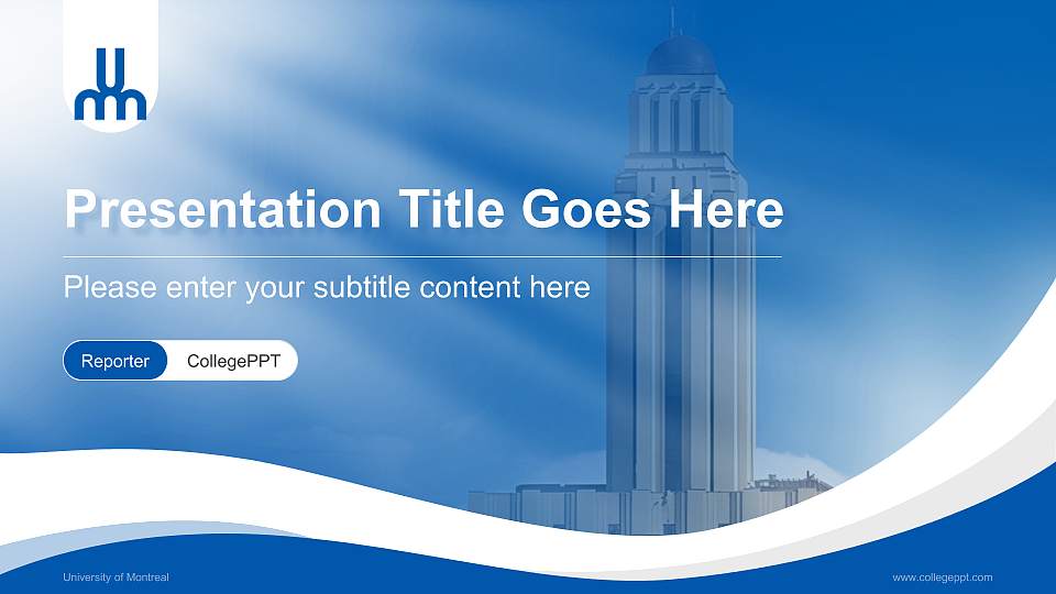 University of Montreal Lecture Sharing and Networking Event PPT Template16:9 ratio PPT effect preview image