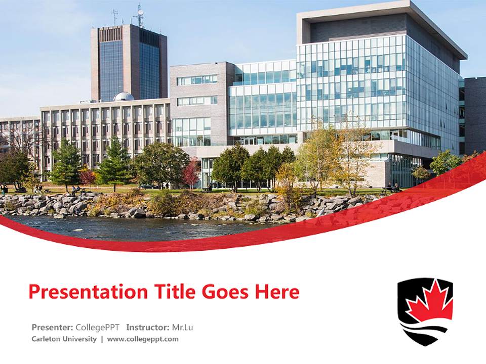 Carleton University Course/Courseware Creation PPT Template4:3 ratio PPT effect preview image5