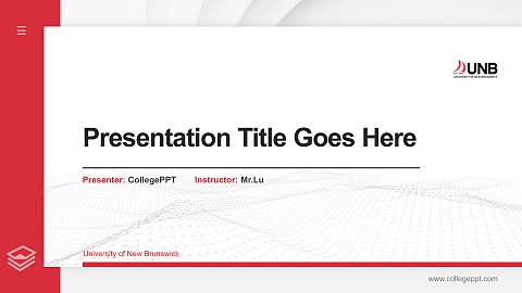 University of New Brunswick Thesis Proposal/Graduation Defense PPT Template