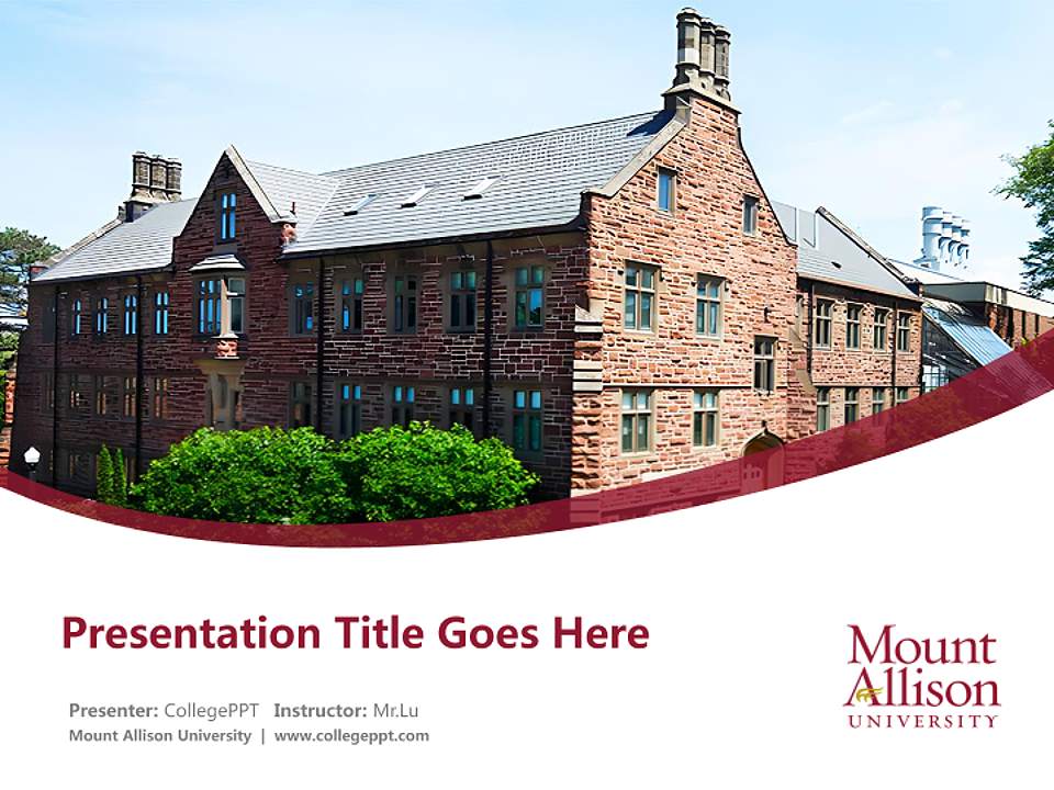 Mount Allison University Course/Courseware Creation PPT Template4:3 ratio PPT effect preview image5