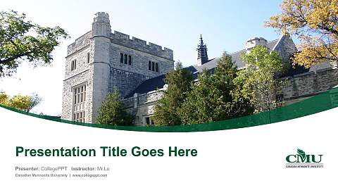 Canadian Mennonite University Course/Courseware Creation PPT Template