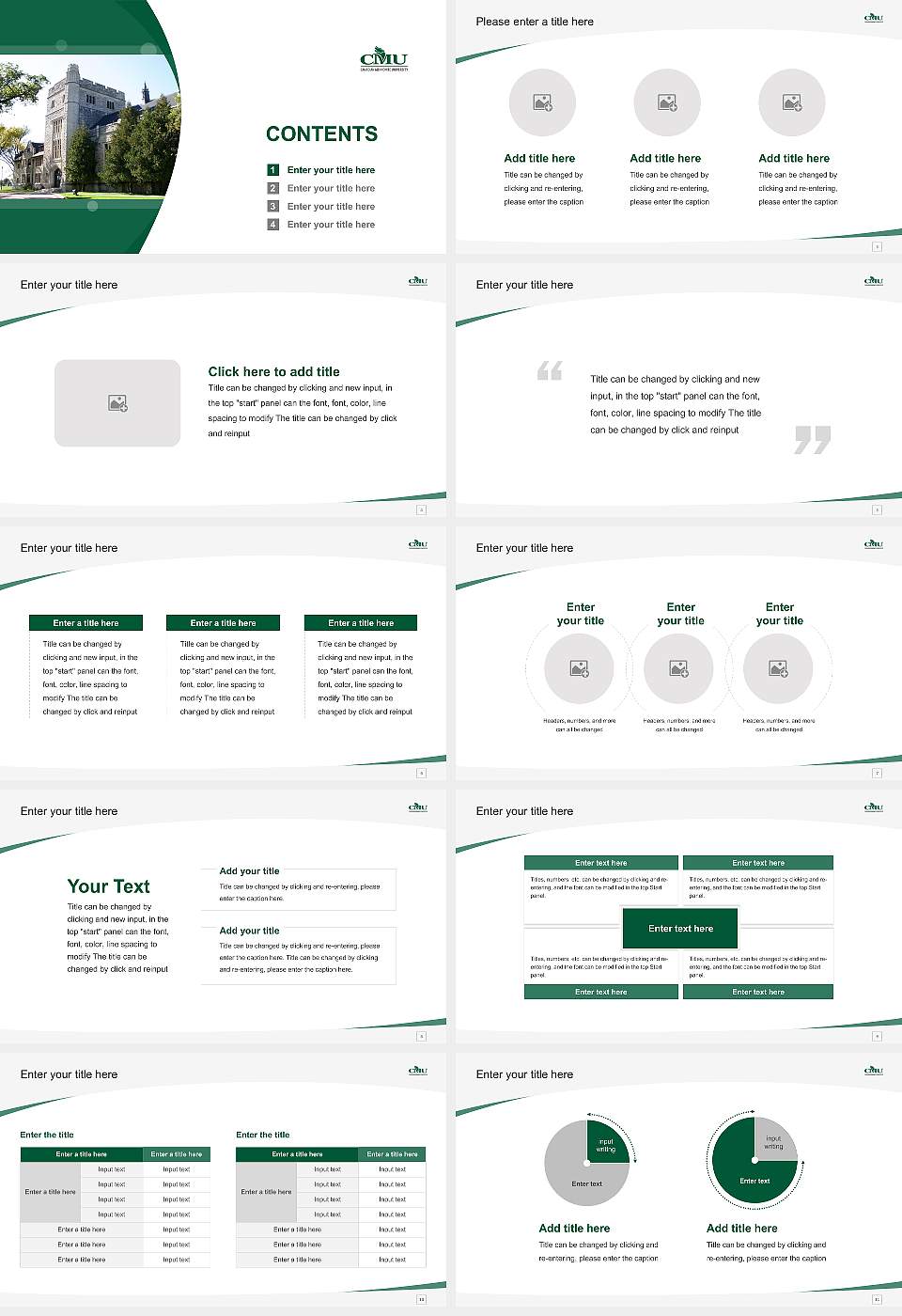 Canadian Mennonite University Course/Courseware Creation PPT Template16:9 ratio PPT effect preview image2