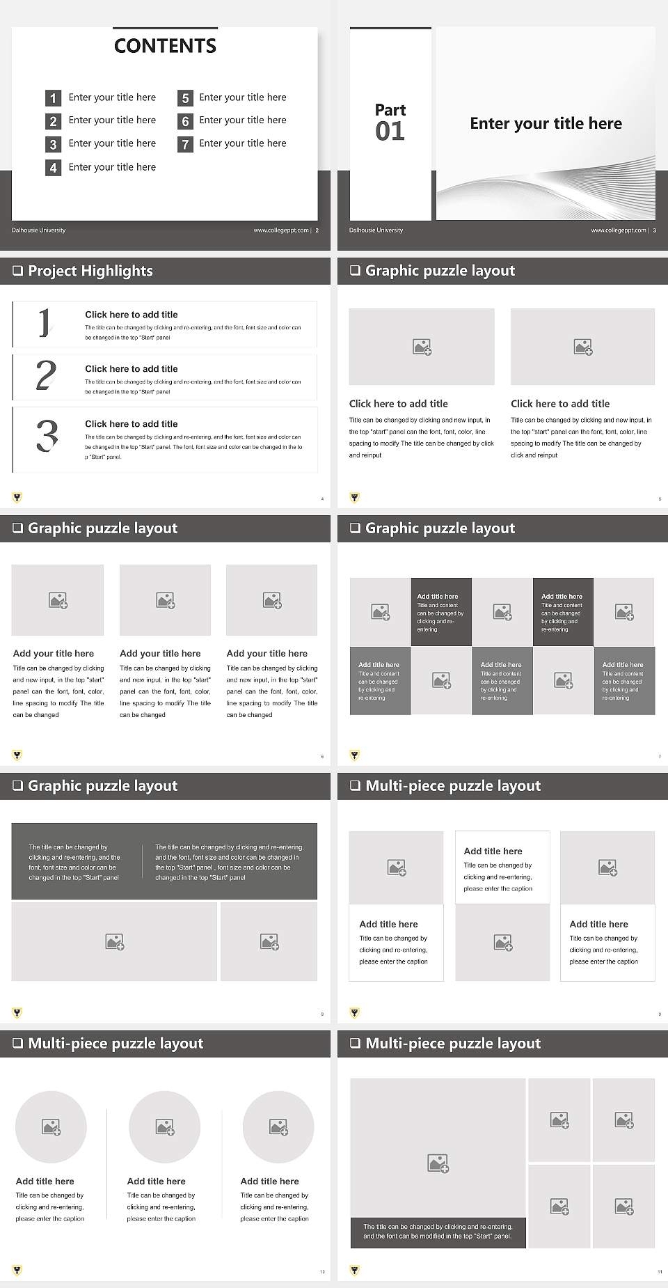 Dalhousie University General Purpose PPT Template4:3 ratio PPT effect preview image2