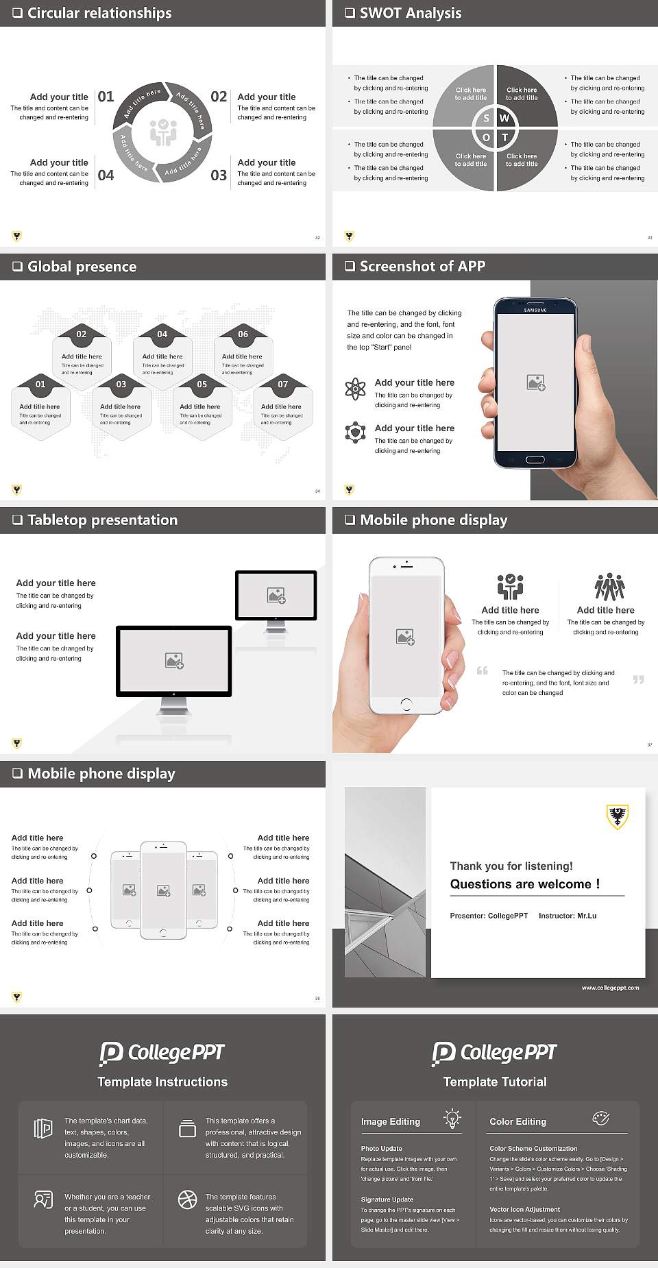 Dalhousie University General Purpose PPT Template4:3 ratio PPT effect preview image5