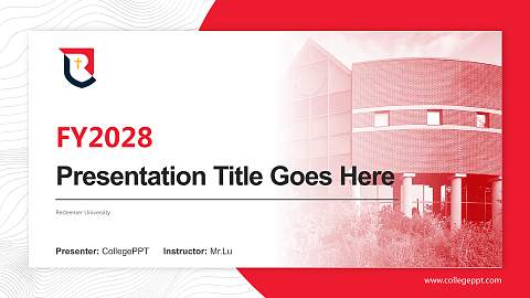 Redeemer University Academic Presentation/Research Findings Report PPT Template