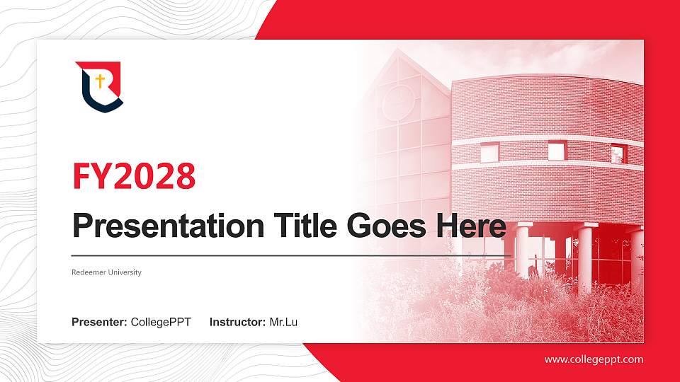 Redeemer University Academic Presentation/Research Findings Report PPT Template16:9 ratio PPT effect preview image1