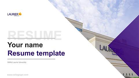 Wilfrid Laurier University Resume PPT Template
