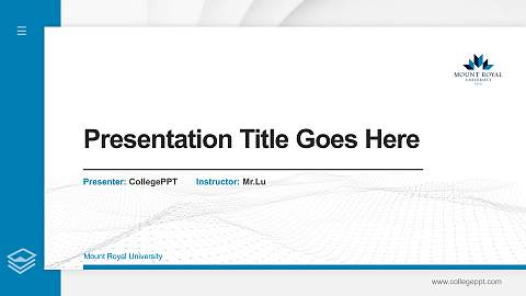 Mount Royal University Thesis Proposal/Graduation Defense PPT Template