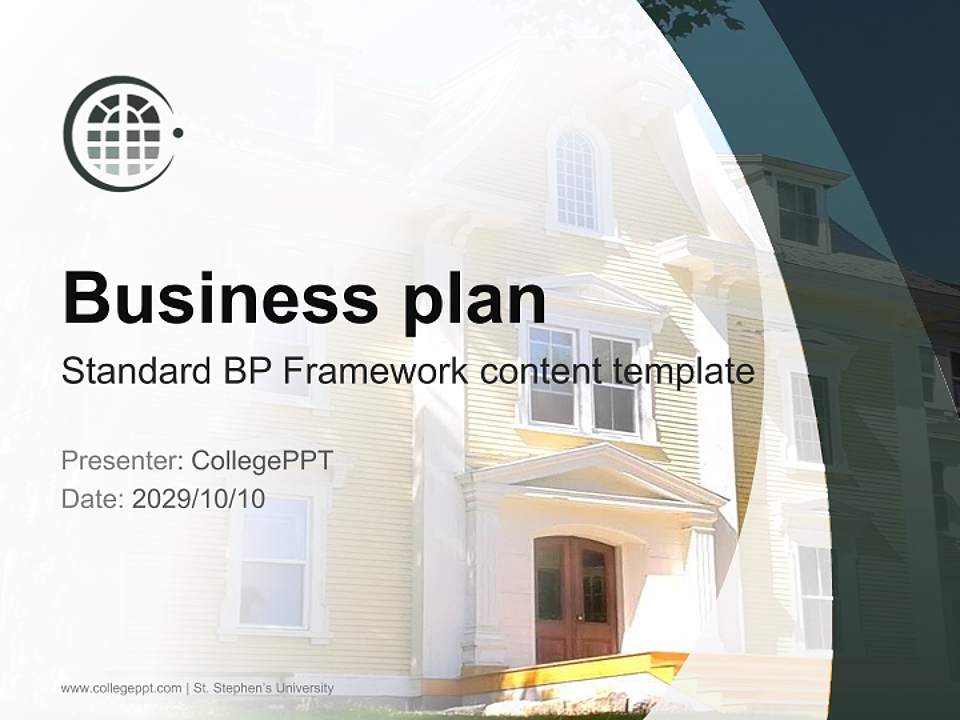 St. Stephen’s University Competition/Entrepreneurship Contest PPT Template4:3 ratio PPT effect preview image9