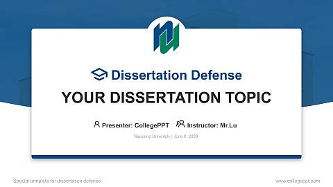 Nipissing University Graduation Thesis Defense PPT Template