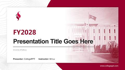 University of Sudbury Academic Presentation/Research Findings Report PPT Template