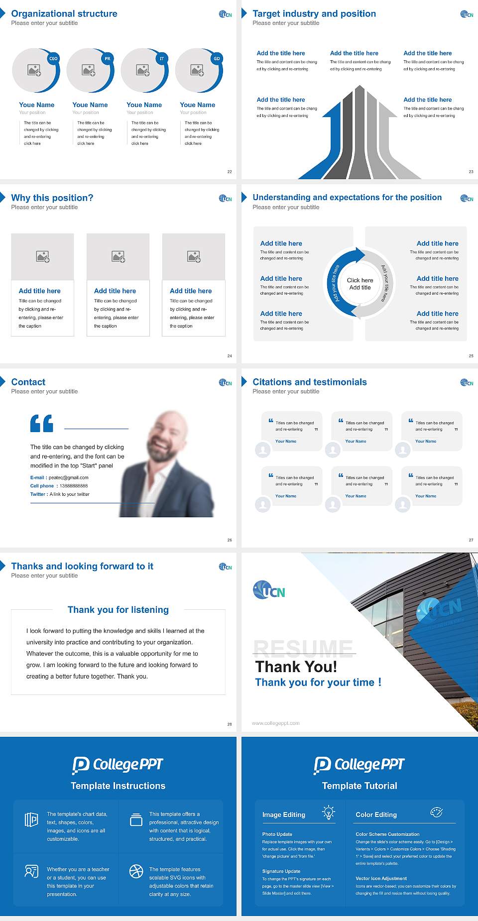 University College of the North Resume PPT Template4:3 ratio PPT effect preview image4