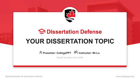 Carleton University Graduation Thesis Defense PPT Template
