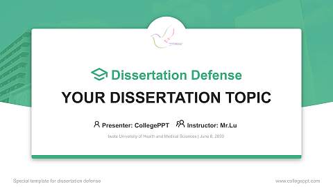 Iwate University of Health and Medical Sciences Graduation Thesis Defense PPT Template