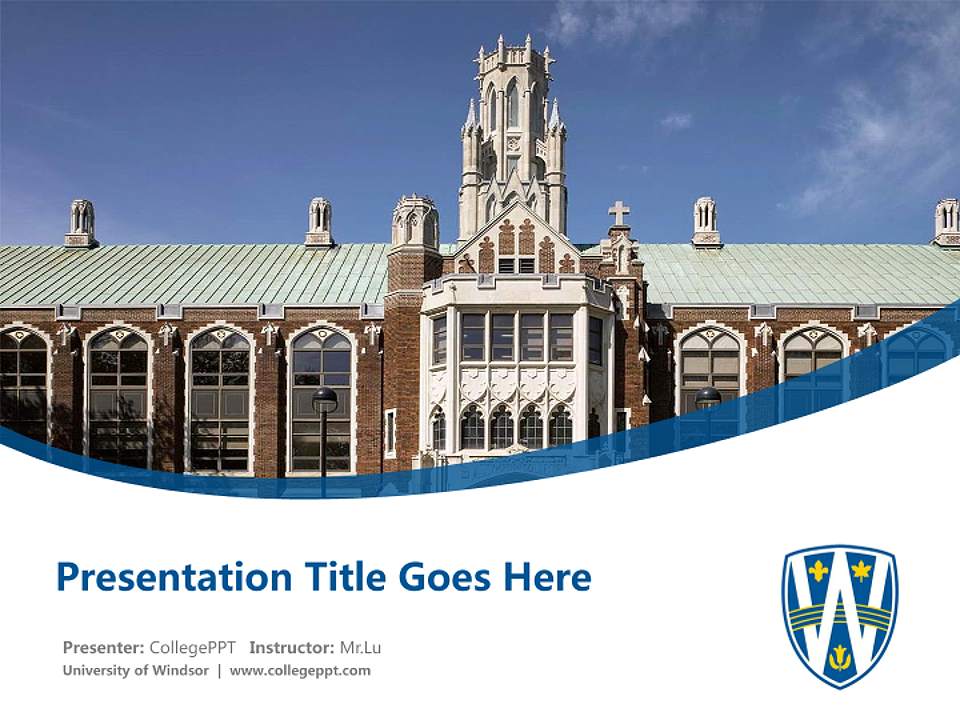 University of Windsor Course/Courseware Creation PPT Template4:3 ratio PPT effect preview image5
