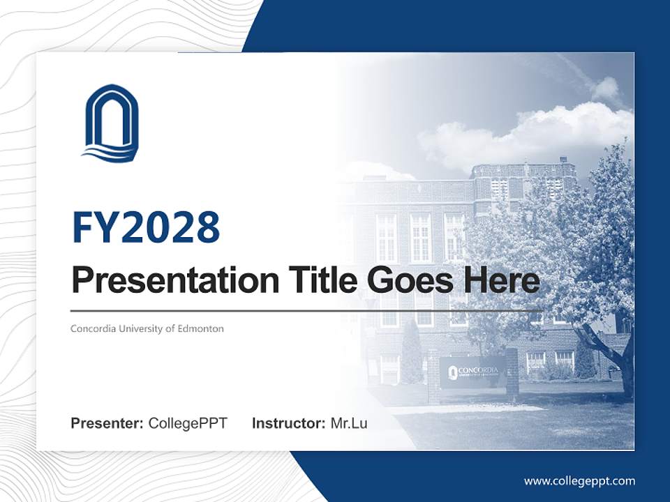 Concordia University of Edmonton Academic Presentation/Research Findings Report PPT Template4:3 ratio PPT effect preview image5