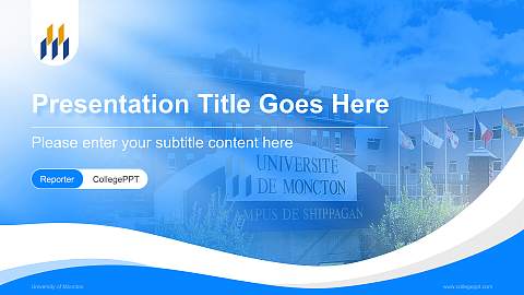 University of Moncton Lecture Sharing and Networking Event PPT Template