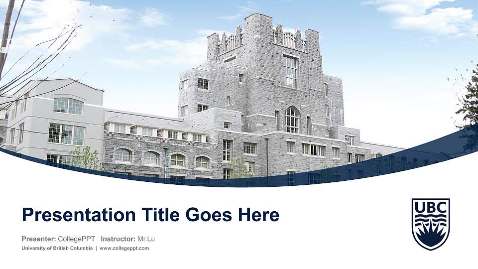 University of British Columbia Course/Courseware Creation PPT Template16:9 ratio PPT effect preview image