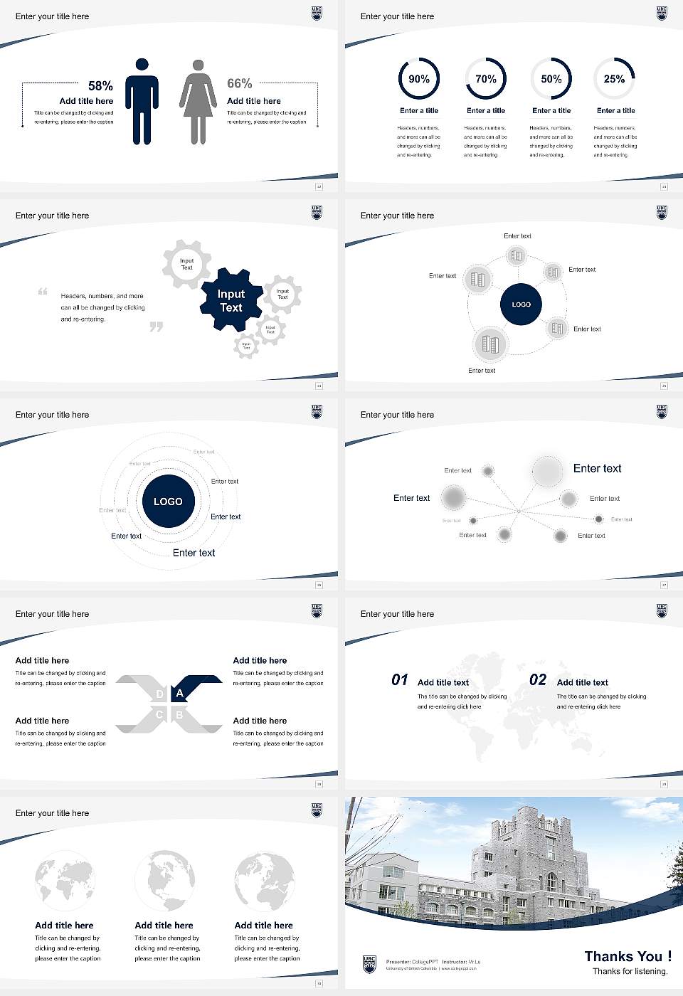 University of British Columbia Course/Courseware Creation PPT Template16:9 ratio PPT effect preview image4