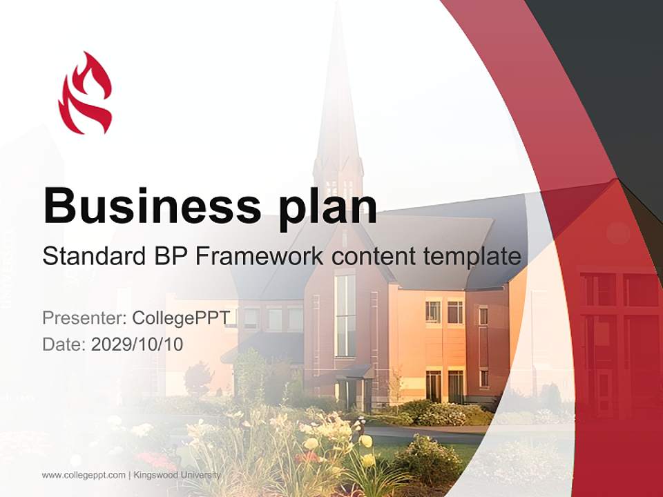 Kingswood University Competition/Entrepreneurship Contest PPT Template4:3 ratio PPT effect preview image9