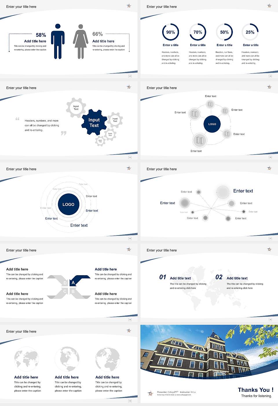 University of Sainte-Anne Course/Courseware Creation PPT Template16:9 ratio PPT effect preview image4