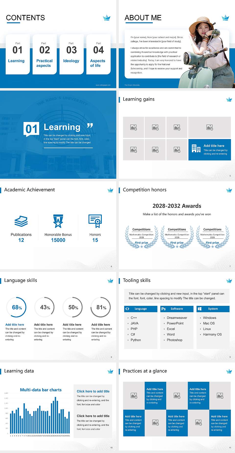 The King’s University National Scholarship Defense PPT Template4:3 ratio PPT effect preview image2