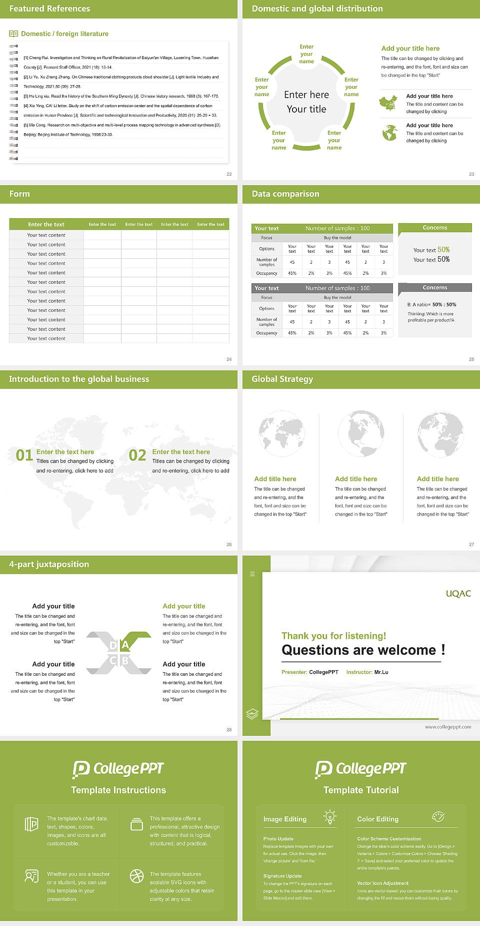 University of Quebec at Chicoutimi Thesis Proposal/Graduation Defense PPT Template4:3 ratio PPT effect preview image4