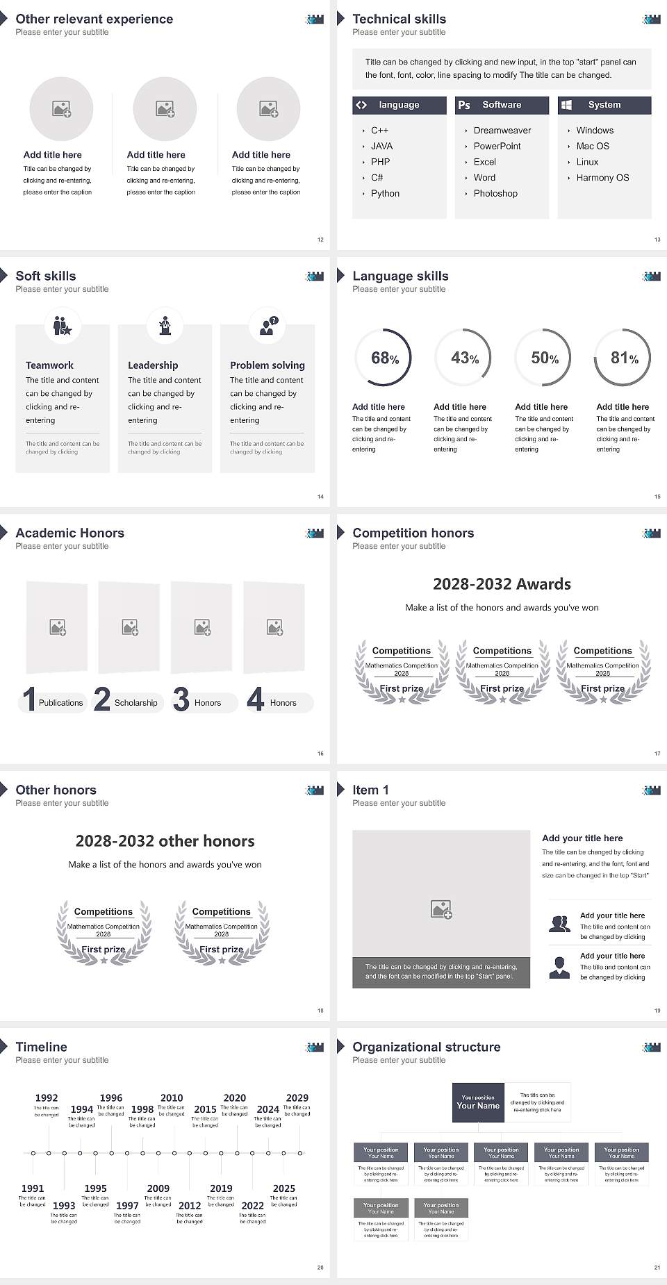 Royal Roads University Resume PPT Template4:3 ratio PPT effect preview image3