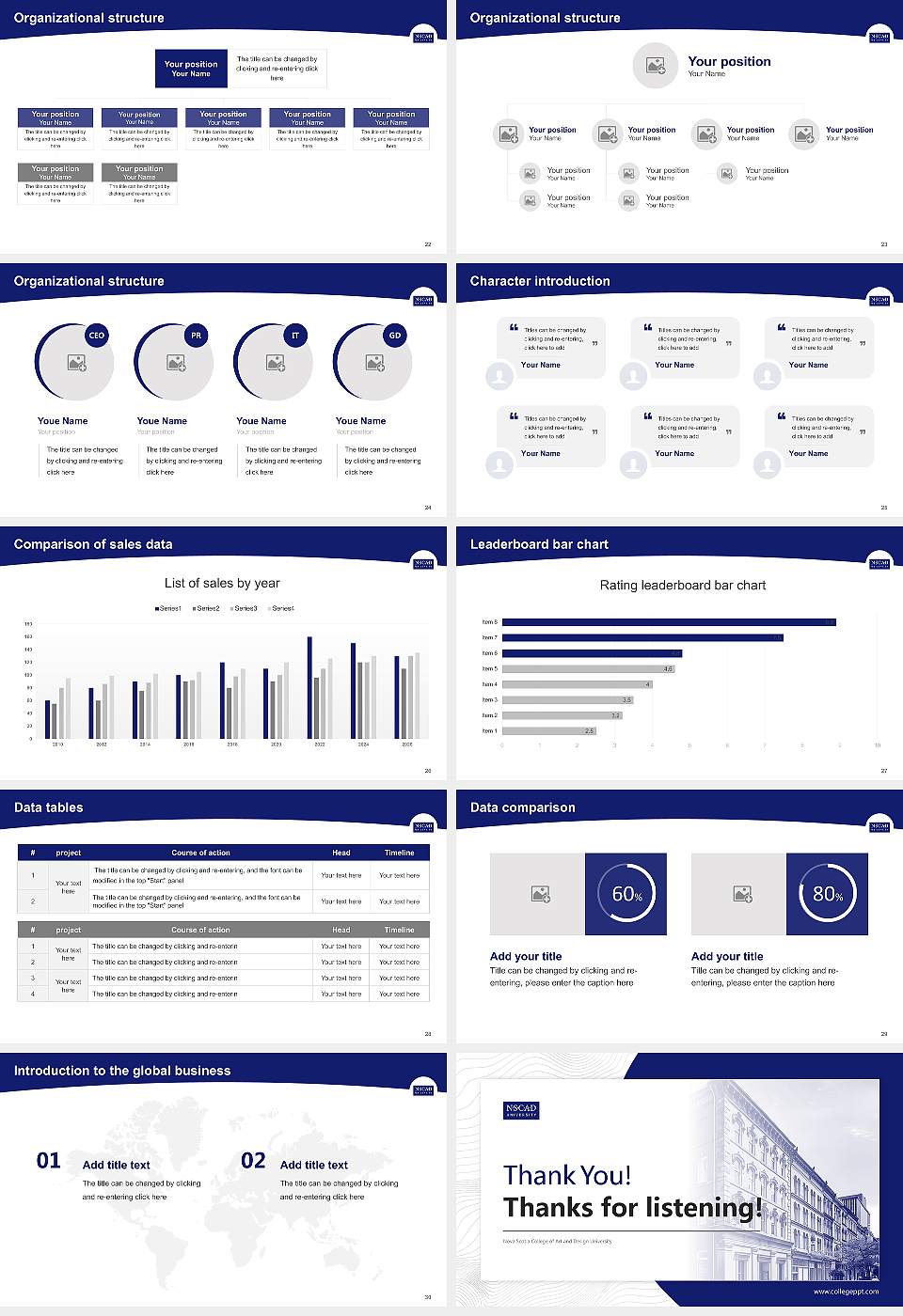 Nova Scotia College of Art and Design University Academic Presentation/Research Findings Report PPT Template16:9 ratio PPT effect preview image4