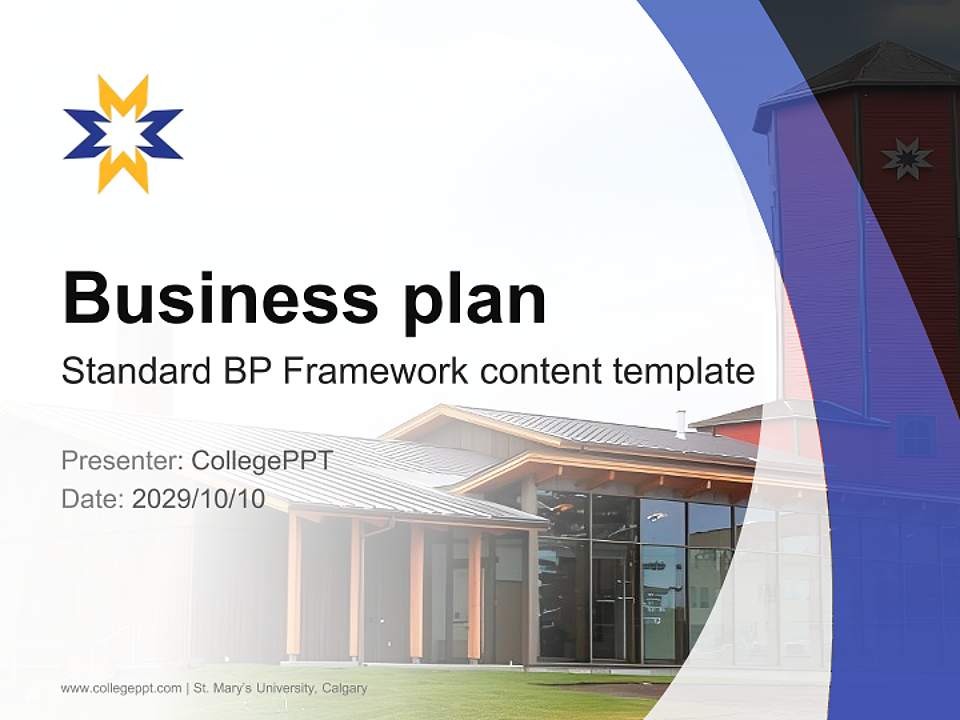 St. Mary’s University, Calgary Competition/Entrepreneurship Contest PPT Template4:3 ratio PPT effect preview image9