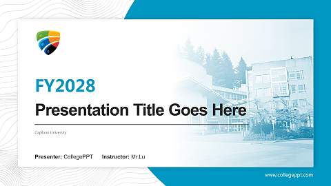 Capilano University Academic Presentation/Research Findings Report PPT Template